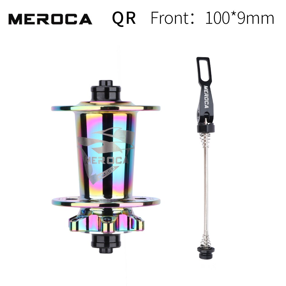 MEROCA km-5.0 Mtb Mountain Bike Hub 32 Holes 5 Bearing 8/9/10/11 Speed Front Rear Qr Or Thru Aluminum Alloy Bicycle Hubs: Colour QR Front Hub