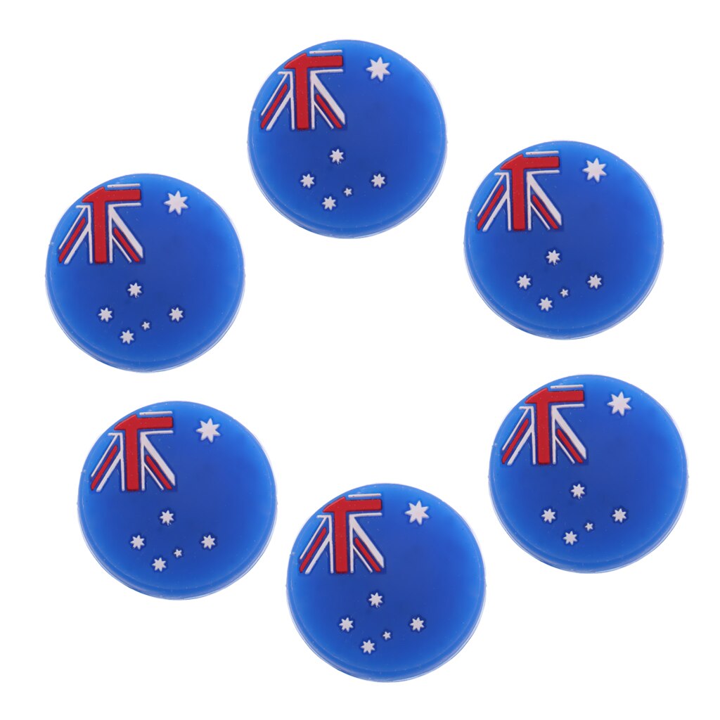 Silicone Tennis Racquet Vibration Dampener Shock Absorber Damper National Flag Tennis Dampener Accessories