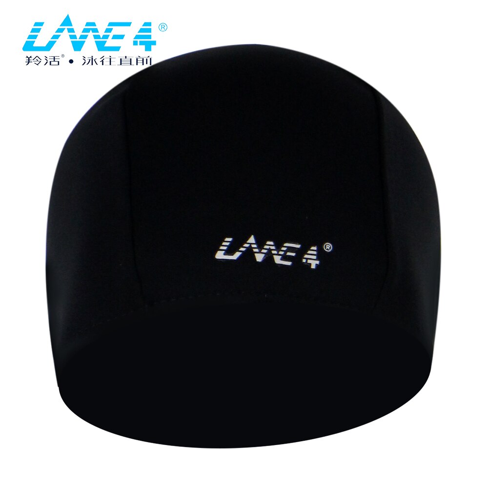 LANE4 Zwemmen-Caps Platte Polyester Cap Effen Kleur Comfortabele Lichtgewicht Professionele Voor Volwassenen Mannen Vrouwen Tieners # AJ030