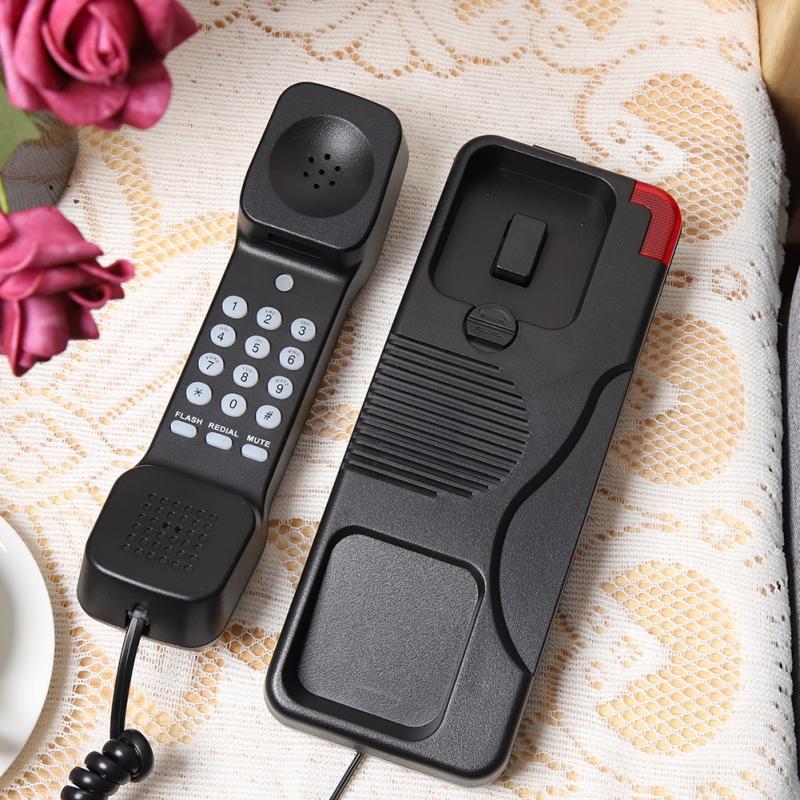 Hotel Business Telephone Extension No Caller ID Home Phone Waterproof For Hotel Family Bathroom Black