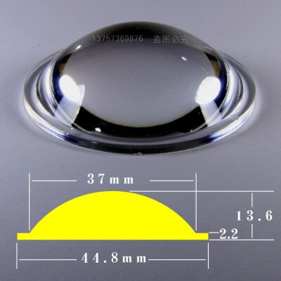 36 42 45 50 66mm akryl plankonvex lins transparent yta led ficklampa fotografi glasbelysning: 45mm