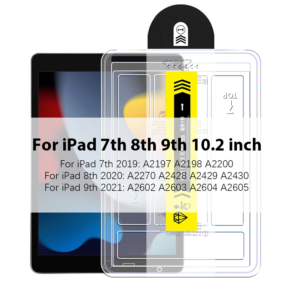 Gehard glas voor Ipad Air 5 4 3 2 1 Pro 13 11 M4 M2 2024 12.9 Screenprotector voor Ipad 10 9 10e 9e Gen 10.9 Mini 6 8e 10.2: YELLOW