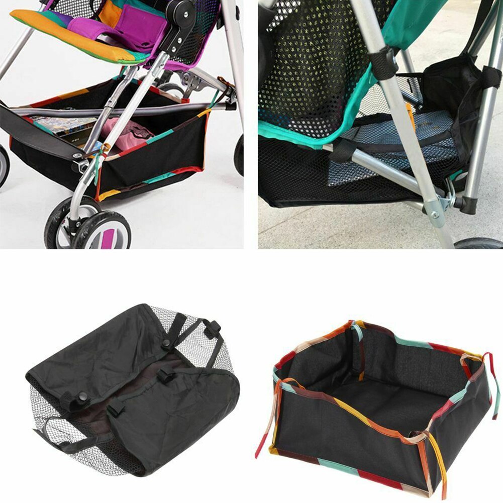 Outdoor Universele Accessoires Kinderwagen Grote Capaciteit Shopping Wandelwagen Opbergtas Organizer Met Snaren Bottom Mand