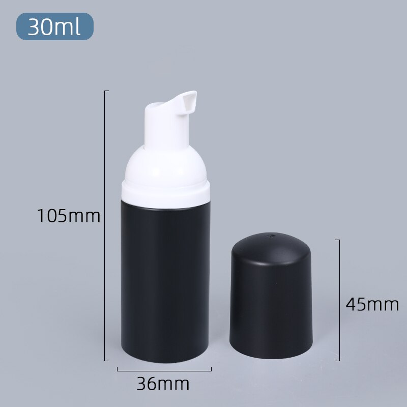 10 st 30ml portabel skumflaska tom svart pumpflaska kosmetisk lotion tvålautomat matta påfyllningsbara flaskor