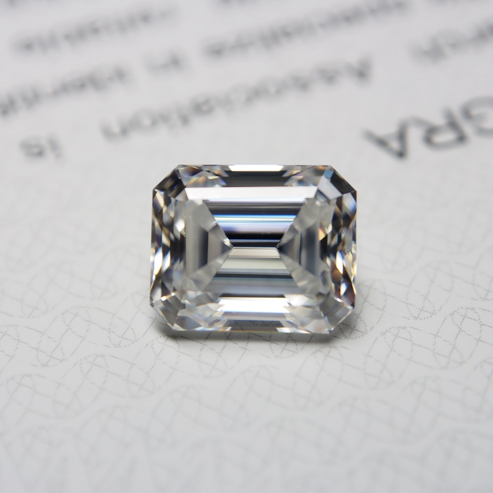 3*5mm esmeralda corte 0.27 quilates branco vvs1 d laboratório criado diamante moissanite pedra solta moissanite anel de diamante jóias