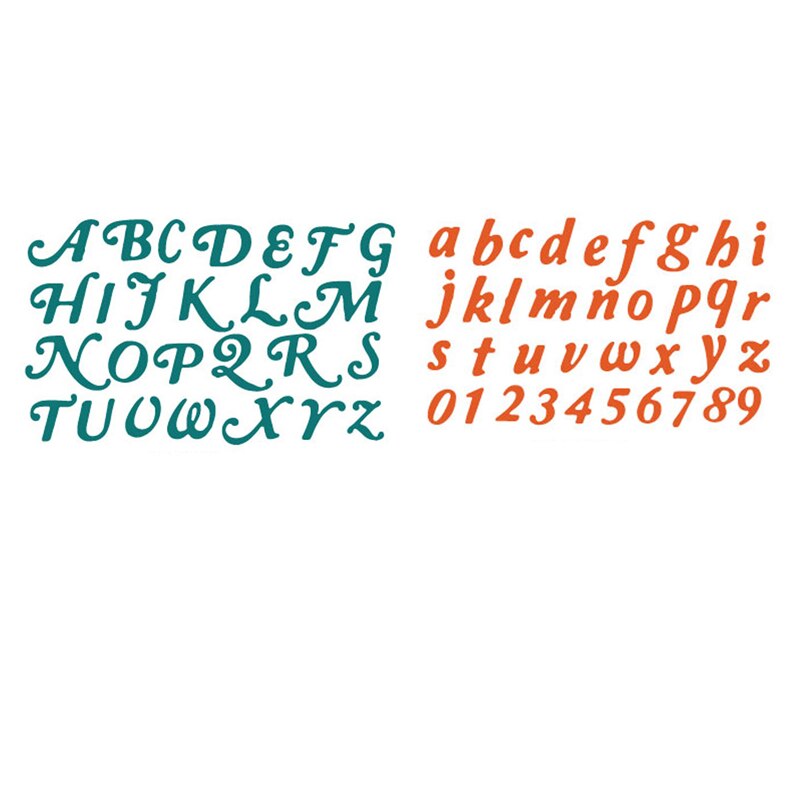 A-Z Uppercase Alphabet Cutting Dies Lowercase Letters Numbers Metal Dies DIY Emboss Stencil Scrapbooking Dies For Card Making