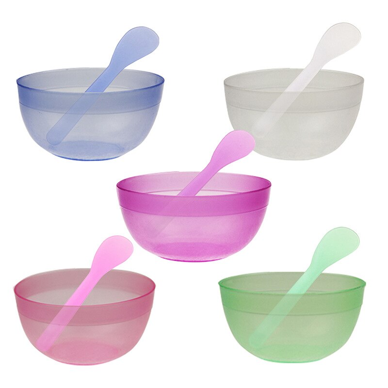 Taoye teemo 2 sztuk/zestaw przenośne plastikowe miska robić maseczki na twarz pędzelek zestaw kobiety DIY mieszanie stosowanie pielęgnacja twarzy narzędzia robić makijażu zestaw