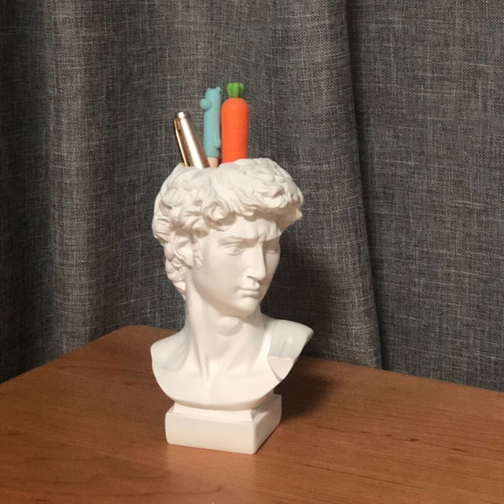 15cm styl skandynawski Dawid statua portret wazon żywica roślina wazony na kwiaty gips ludzka głowa dekoracyjne ozdoby kwiaty sztuka wystrój