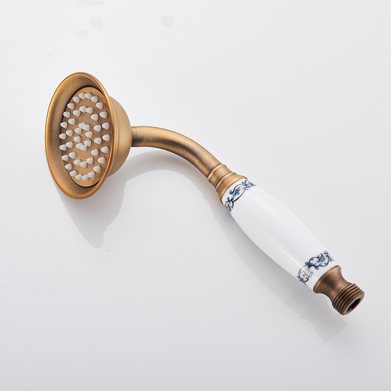 Pommeau de douche à poignée en céramique, Chrome/laiton Antique/Bronze noir, pommeau de douche Style téléphone salle de bains, douchette à main Spray
