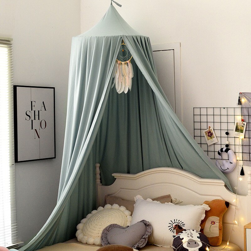 Baby Crib Canopy Bed Tent Hing Koepel Klamboe Baby Bed Baby Girl Room Decor Kids Bed Luifel Tent: Blauw