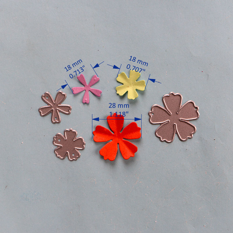 DUOFEN METAL CUTTING DIES small flowers set embossing stencil DIY Scrapbook Paper Album: 3pcs small flowers