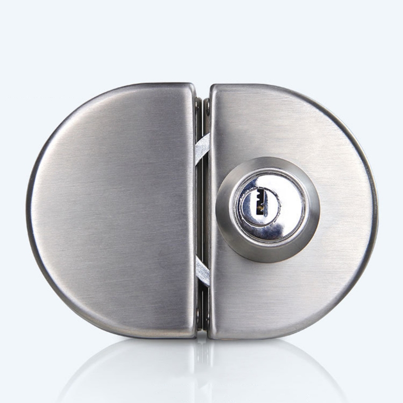 Glazen Deur Slot Rvs Dubbele Bouten Swing Push Schuifregelaar Geen Boor Anti-Diefstal Beveiliging Slot Met Sleutels