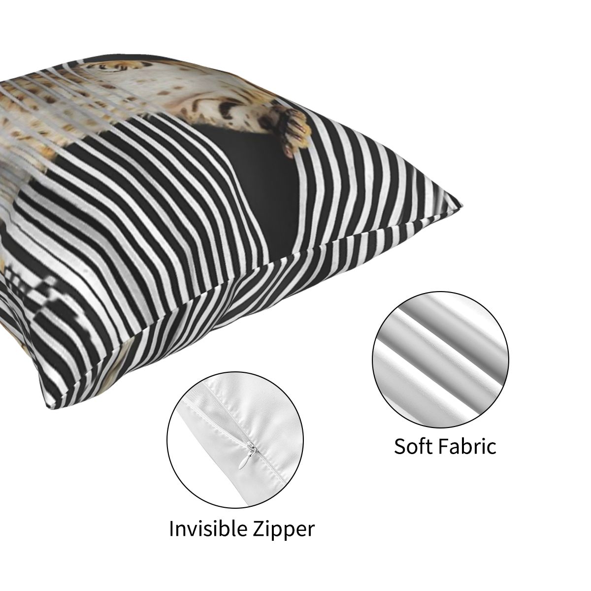 Leuke Kat Kitty Kussen Woondecoratie Kussenhoes Sierkussen Voor Thuis Polyester Dubbelzijdig Printen Casual