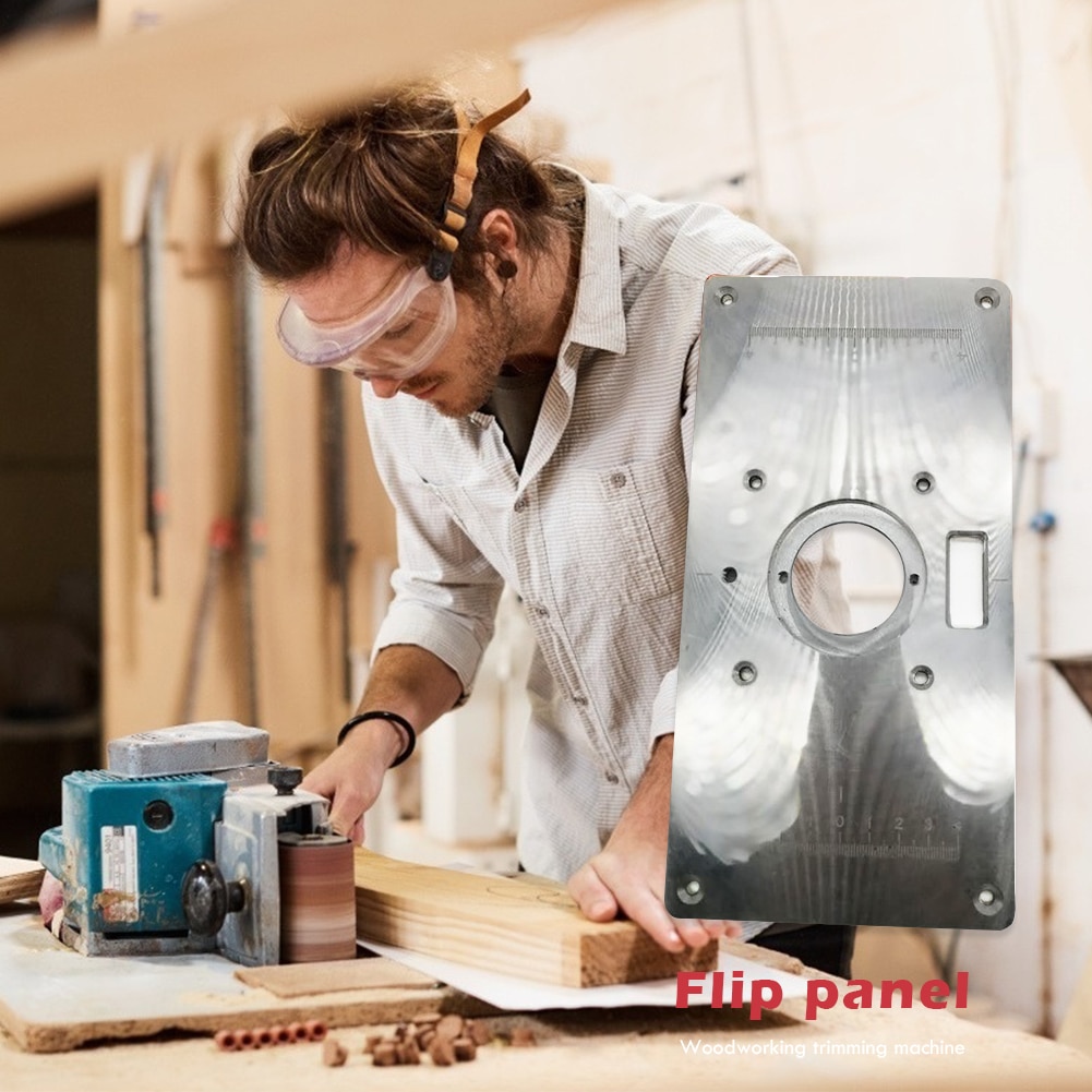 Trebearbeiding overfres bord sette inn plate bord monteringsplate lett å bære trimme maskin flip lette dingser