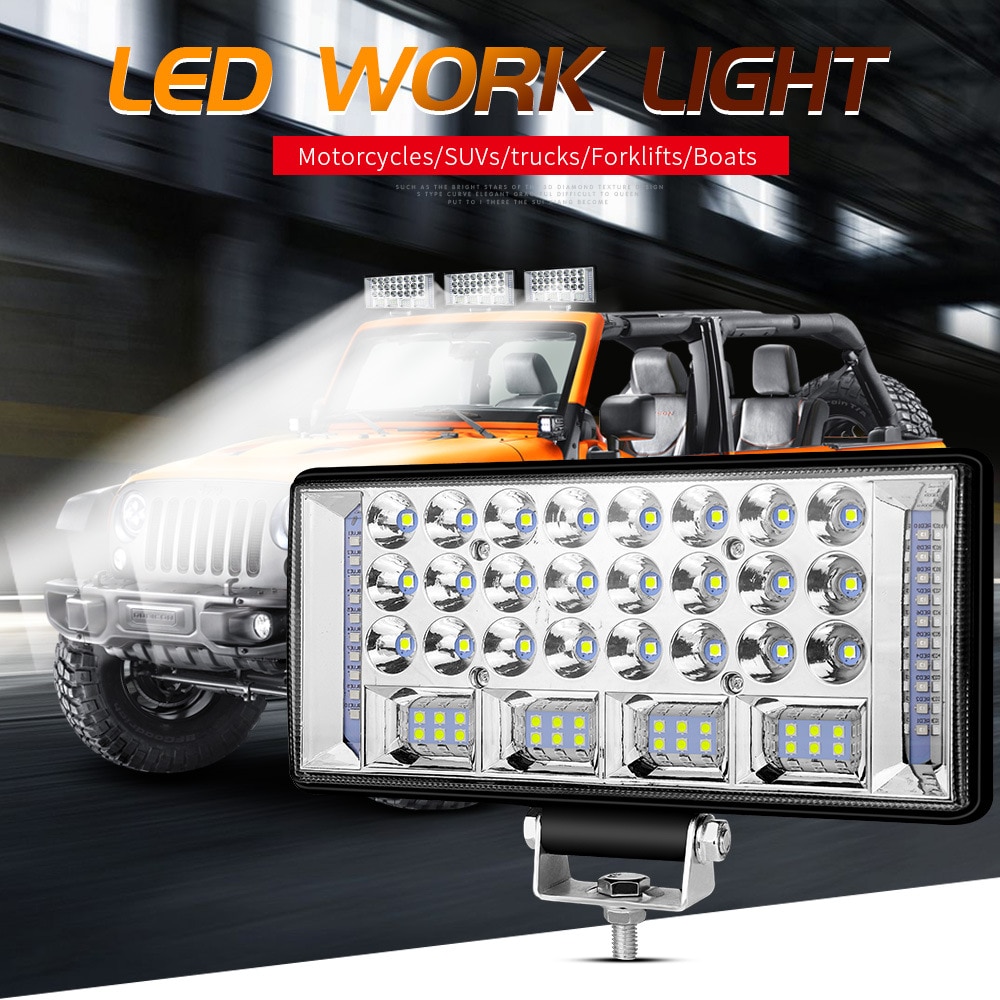 Barra de luz LED de 4 '', 5'', 6'', 7 pulgadas, punto todoterreno, luz de trabajo LED para camión, coche, barco, Tractor, 4x4, faros Atv, 12V, 24V