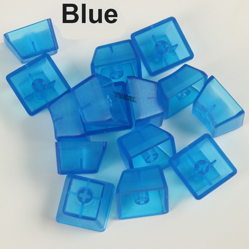 Mechanical Keyboard Cap Full Transparent Mechanical Keyboard OEM Keycap R4 R3 R2 R1 Backlightless ABS Surface Frosted Feel: Blue 10PCS