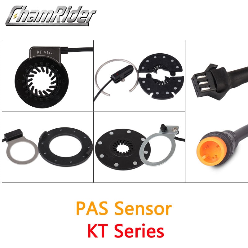ChamRider KT PAS Pedal Assist Sensor V12L D12L BZ-4(8) BZ-10C Julet Waterproof Connector 6 Magnets Dual hall Sensors 12 Signals
