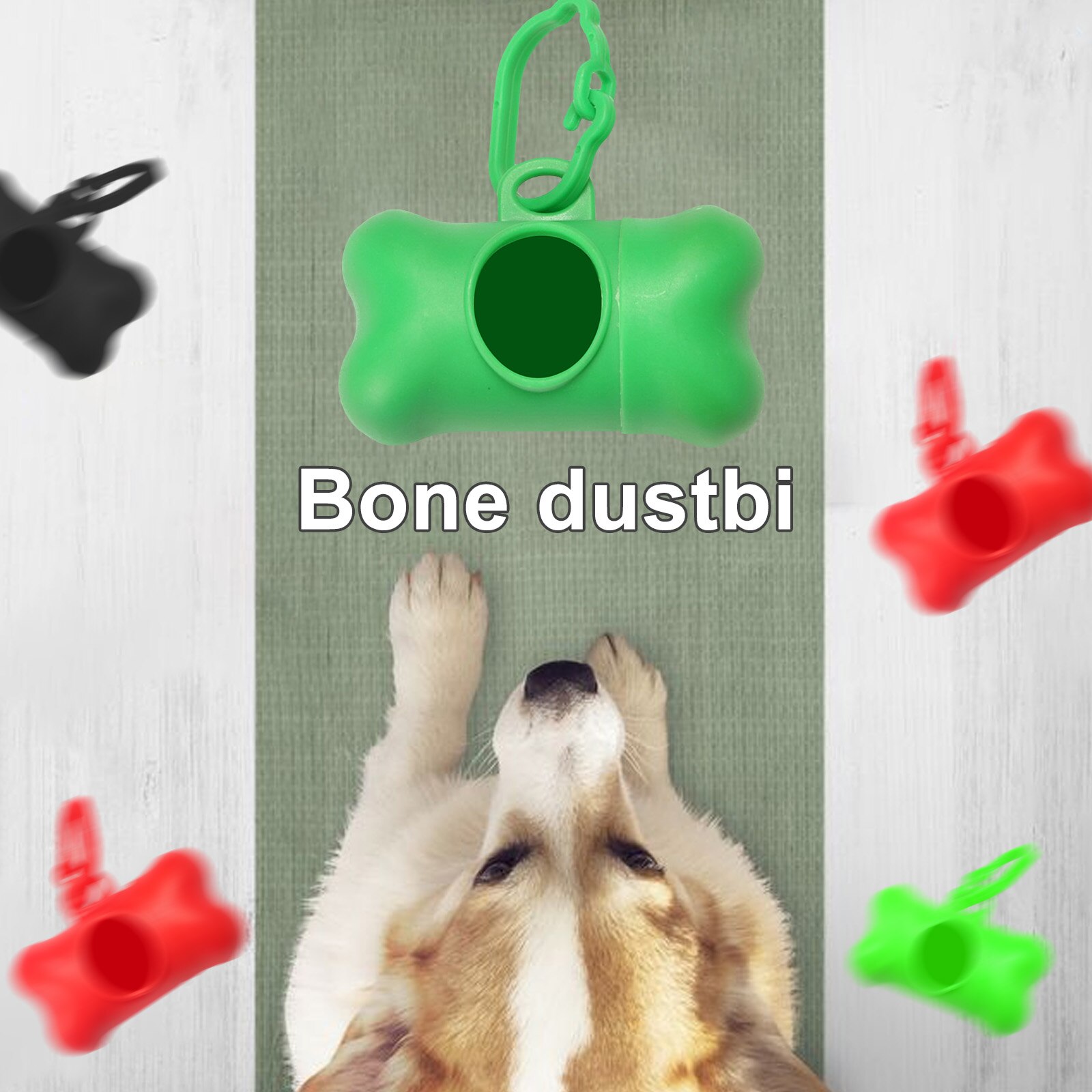 Pet Garbage Bag Storage Box Out Dog Poop Cleaning Storage Bag Bone Plastic Pet Small Dog Outdoor Garbage Poop Dispenser