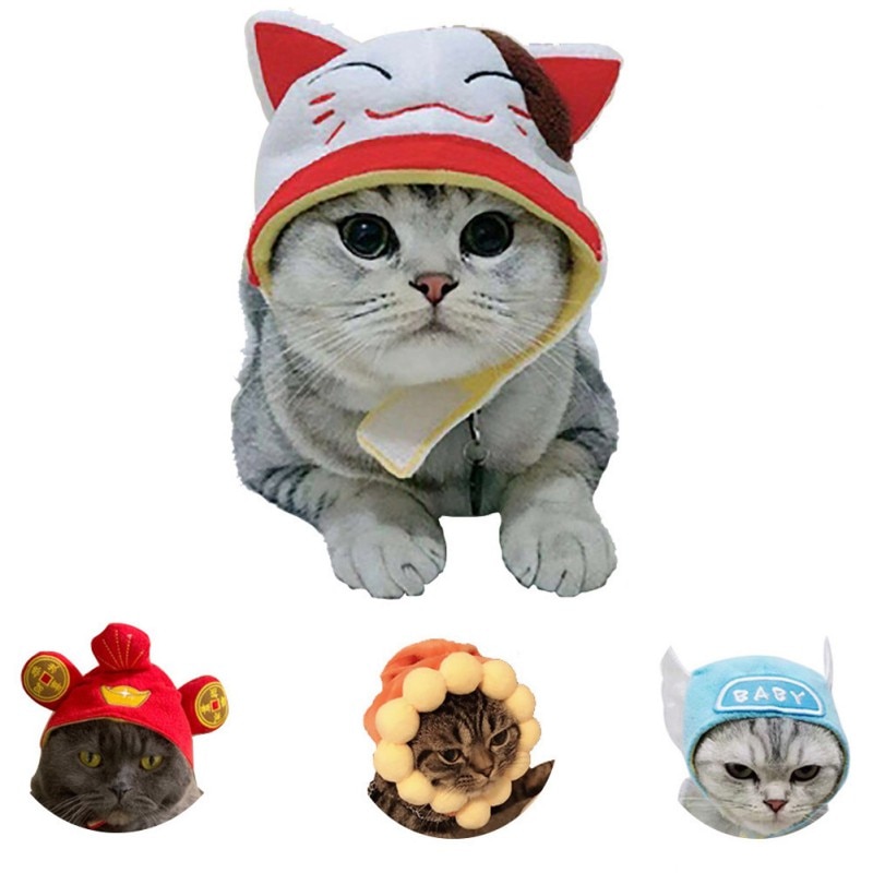 Gorros divertidos para perros y mascotas para Halloween, gorro de pelo de León con orejas de Melena, gorro para , disfraz, gorro Gato cachorro de peluche, accesorios para la cabeza