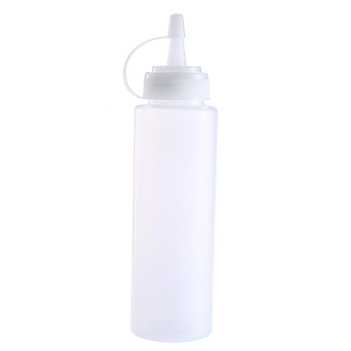 Un ensemble de 5 tailles 8 oz bouteille de sauce en plastique pour ketchup maison et restaurant, moutarde, mayonnaise
