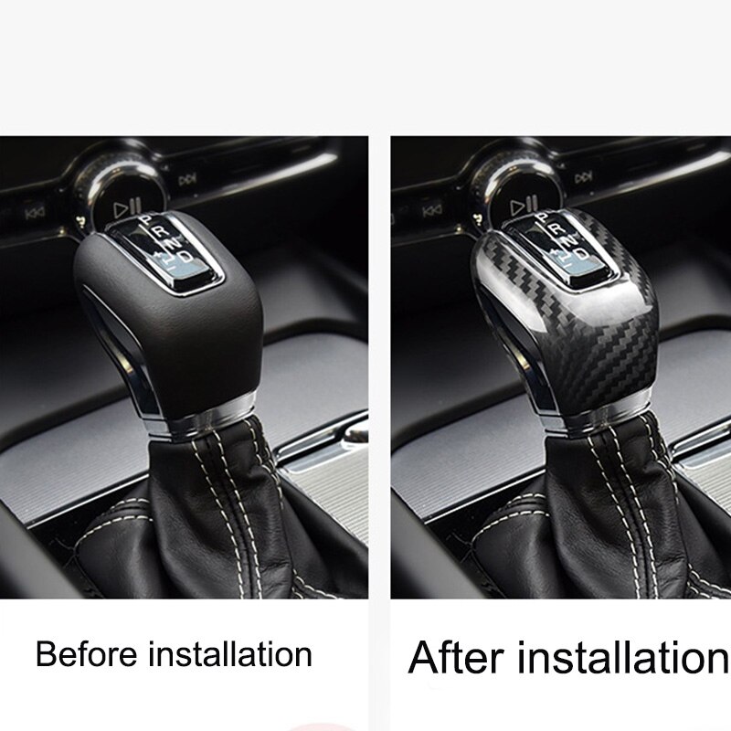 Für volvo S60 XC60 V60 V40 S80 S90 XC90 V90 Kohlenstoff faser aufbringen getriebe schalthebel einstellen getriebe griff Auto zubehör