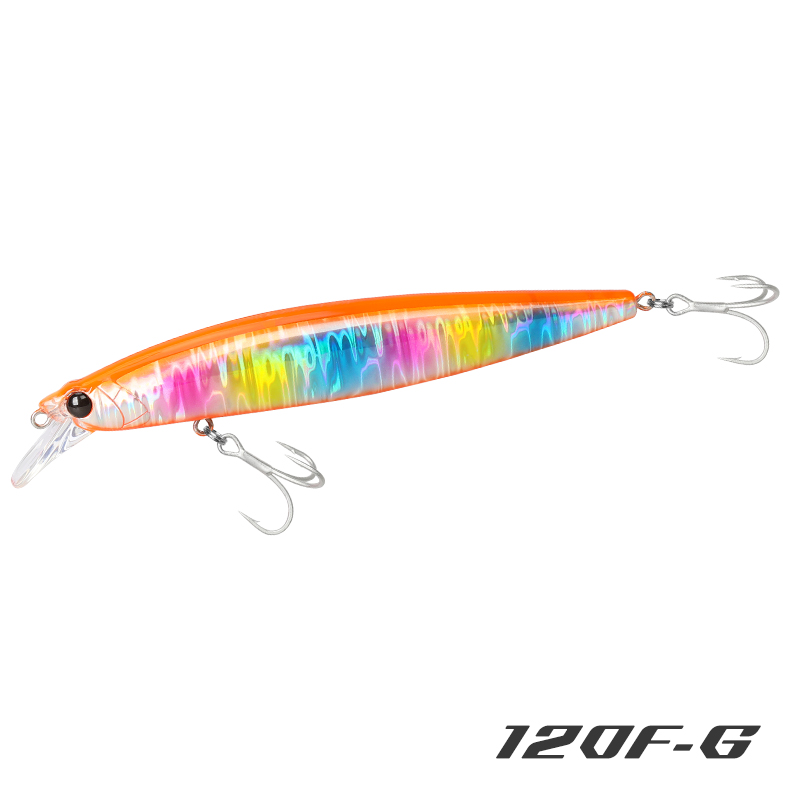TSURINOYA-señuelo de pesca ultralargo, cebo duro de Pesca de Mar, peso de tungsteno, 120F, 120mm, 19g: 120F-G