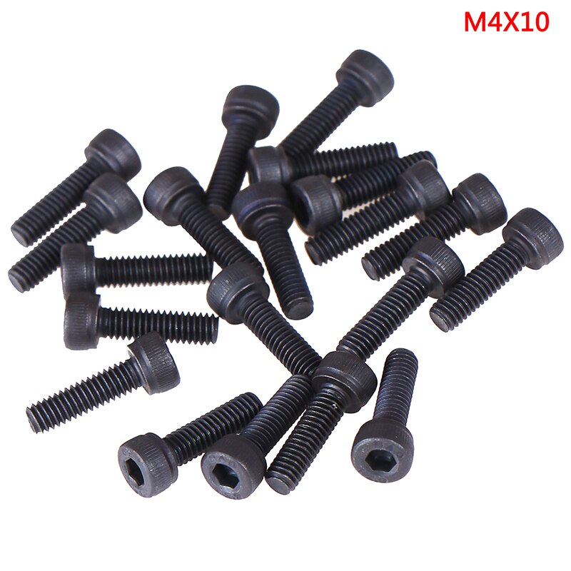 M4/M5/M6/M8 12.9Grade Steel Allen Hex Socket Cap Head Black Screw Bolt Furniture Fastener 20PCS: 4