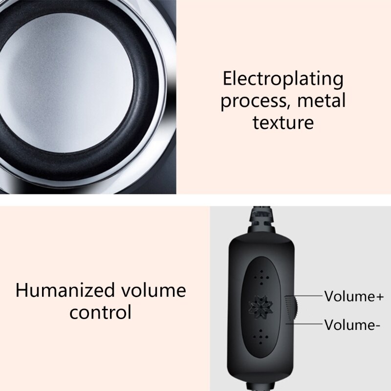 H052 Computer Speaker USB Speaker Small Wired Multimedia Speaker for PC Monitor Desktop Laptop Smartphones Tablets Projectors