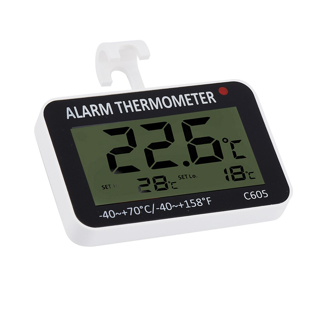 LED Digital Thermometers Electronic Temperature Freezer Alarm ℃/℉ Switched Temperature Thermometer with Alarm