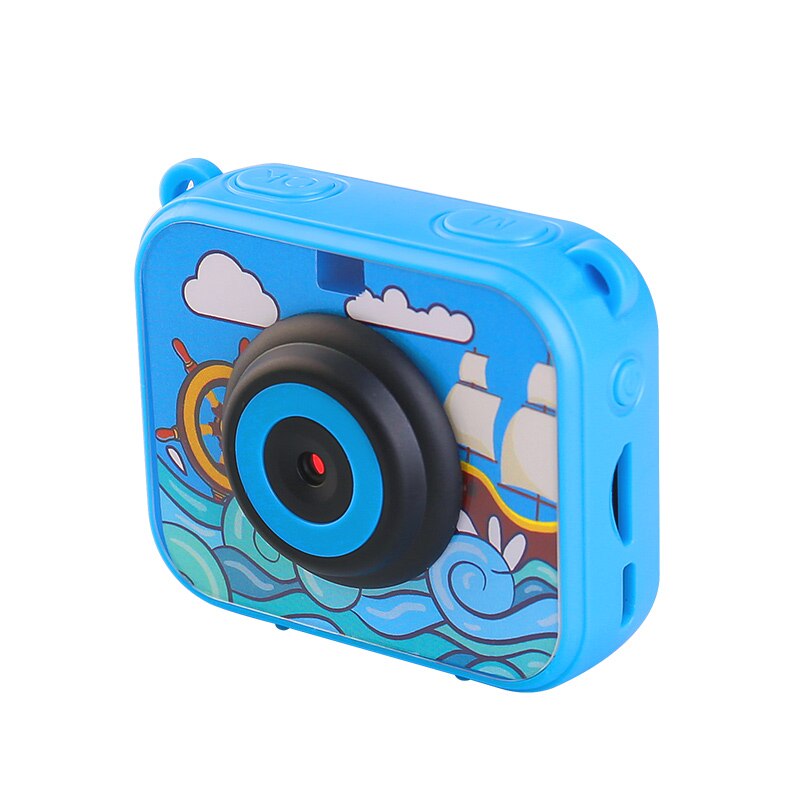 Children Mini Digital Camera 1080P 30M Underwater Video Camera Recording Camcorder Cute Cartoon Photo Video Camera For Kids: Blue