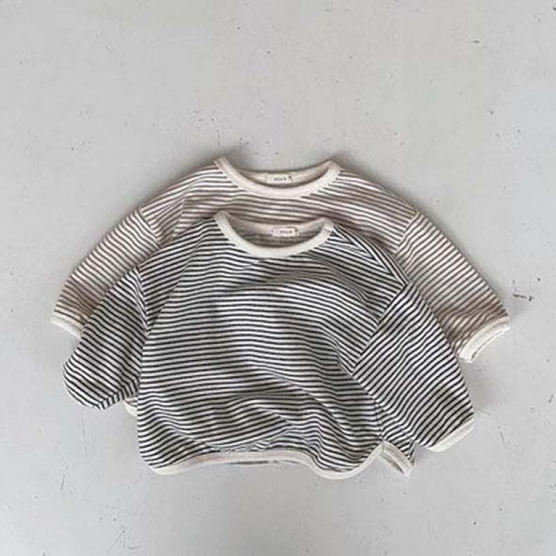 Classico Della Banda Del bambino Delle Ragazze Dei Ragazzi A Maniche Lunghe T camicia Autunno Nuovo in Spugna di Cotone Magliette 0-3anni Bambini Magliette E Camicette Dei Bambini Vestiti di Abiti