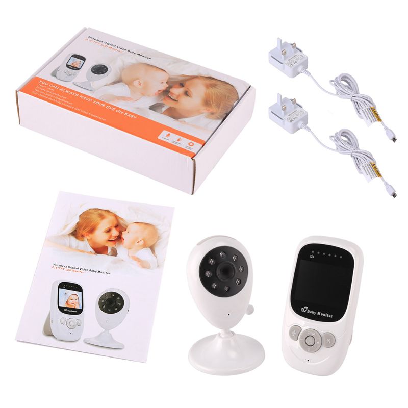 2.4 tommer trådløs video farve baby skærm høj opløsning baby barnepige sikkerhed kamera nattesyn temperatur monitor i: Uk
