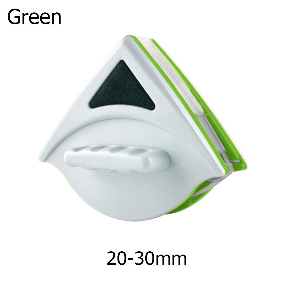 Nettoyeur brosse magnétique Double face | Maison 3-30MM nettoyage de vitres, brosse magnétique de nettoyage de vitres, outil de nettoyage de brosses de fenêtres: Green 20-33mm