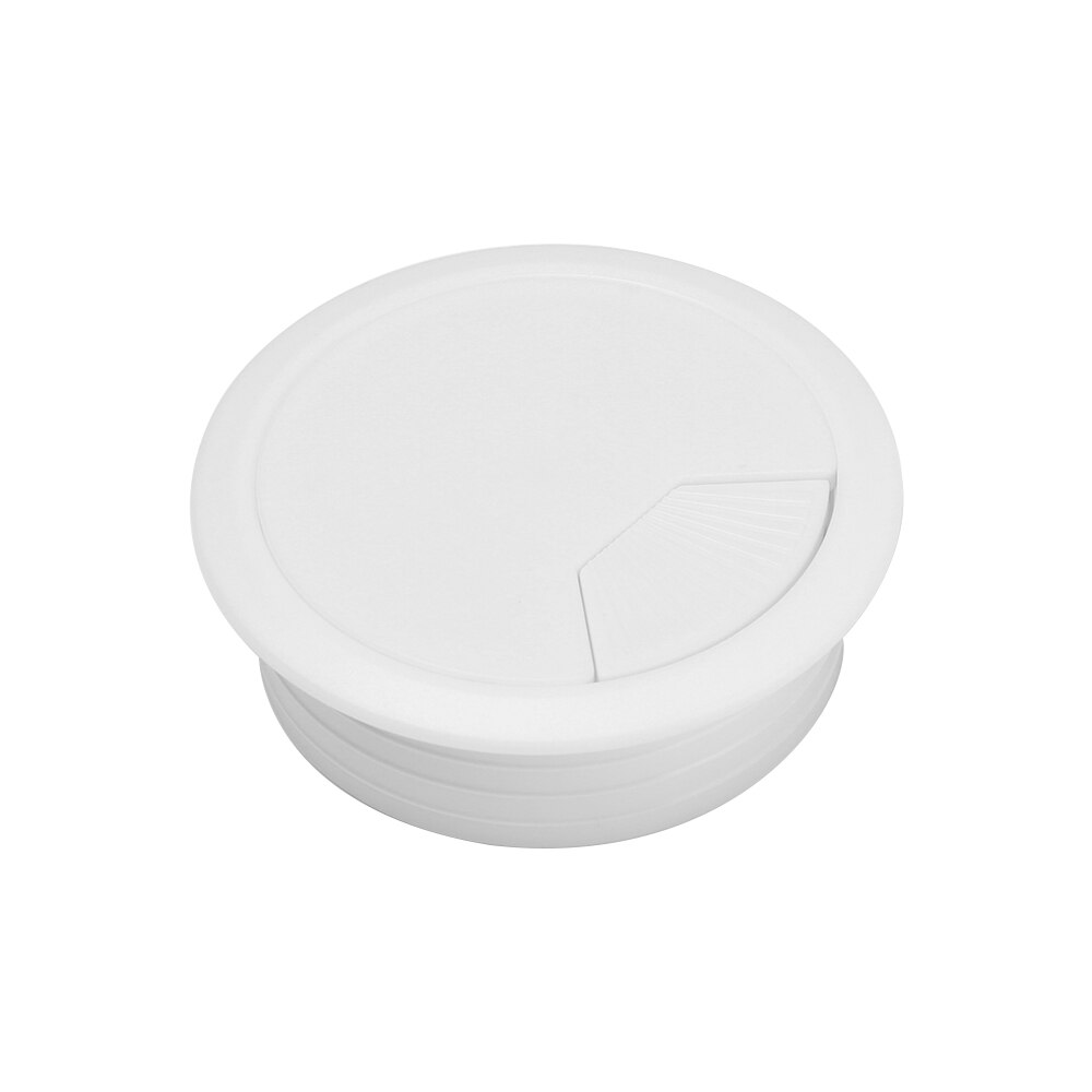 1PC 60/80mm Desk Table Plastic Cable Hole Cover PC Computer Desk Round Wire Tidy Grommet Cable Organizer: white / 60mm