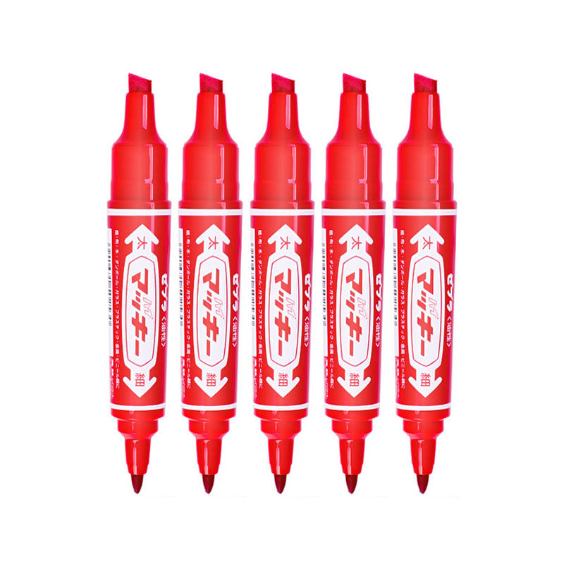 3 stücke/5 stücke Wasserdicht dauerhaft Marker Stifte Schwarz Blau verrotten Zwei Schreibfedern Öl Tinte Kein Verblassen Unterschrift Stift für Papier Metall Glas Kennzeichnung: Lila