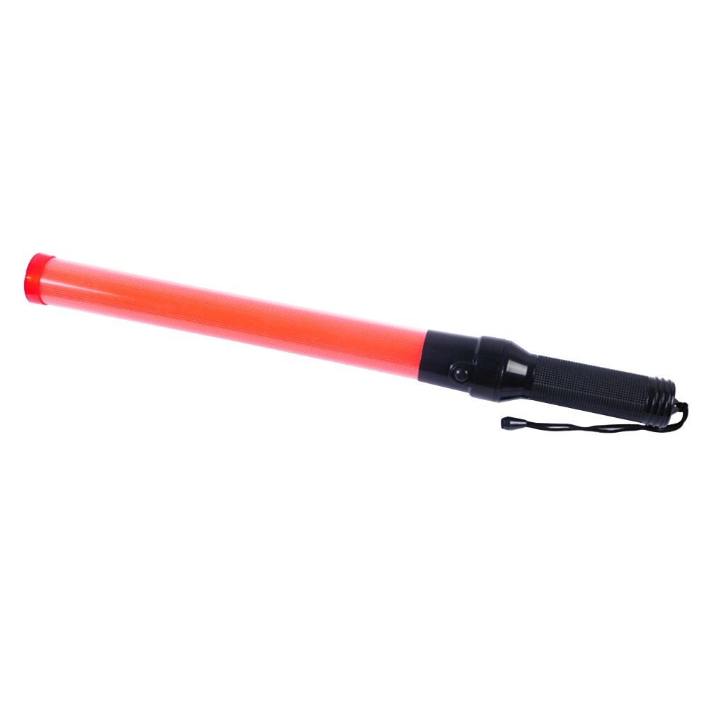 2pcs 21inch Battery Operated Safty LED Traffic Baton Wand Police Signal PVC Portable 2 Flashing Modes Indicator Warning