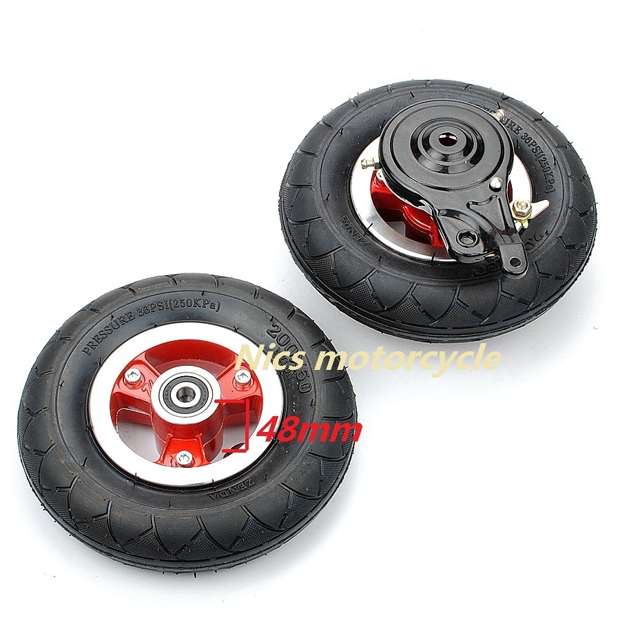 Voorwiel Achterwiel 200X50 Opblaasbare Band Voor Elektrische Scooter Skateboard 72T Kleine Dolfijnen 24-26V