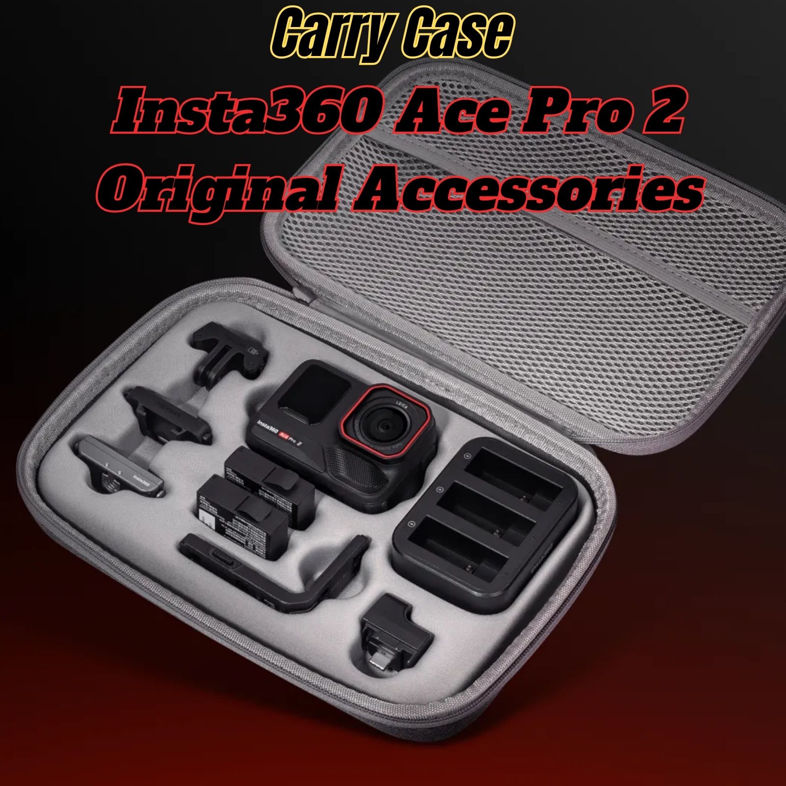 Insta360 Ace Pro 2 accesorios protector de lente Original Mini funda de cámara GPS cargador de batería remoto montaje de zapata fría adaptador de micrófono engranajes