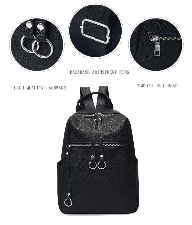 Chuwanglin kvinner ryggsekker lær ryggsekk skulder dagsekk kvinnelig ryggsekk mochilas mujer uformell skolesekk til jenter  f52501