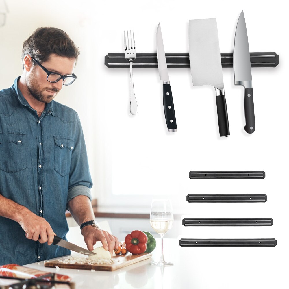 Soporte magnético para cuchillos de 33-55CM, tira magnética de montaje en pared, soporte para cuchillos, barra de cocina, bloque de almacenamiento para cuchillos de Metal
