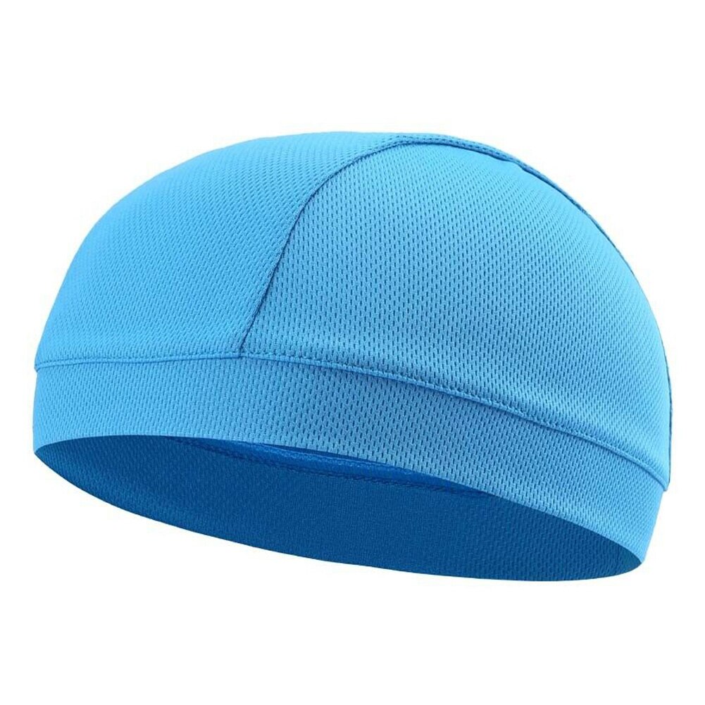 1 piezas. De refrigeración de la humedad de la tapa del cráneo del forro interior del casco de la boina de la cúpula del sombrero de los hombres: Light Blue