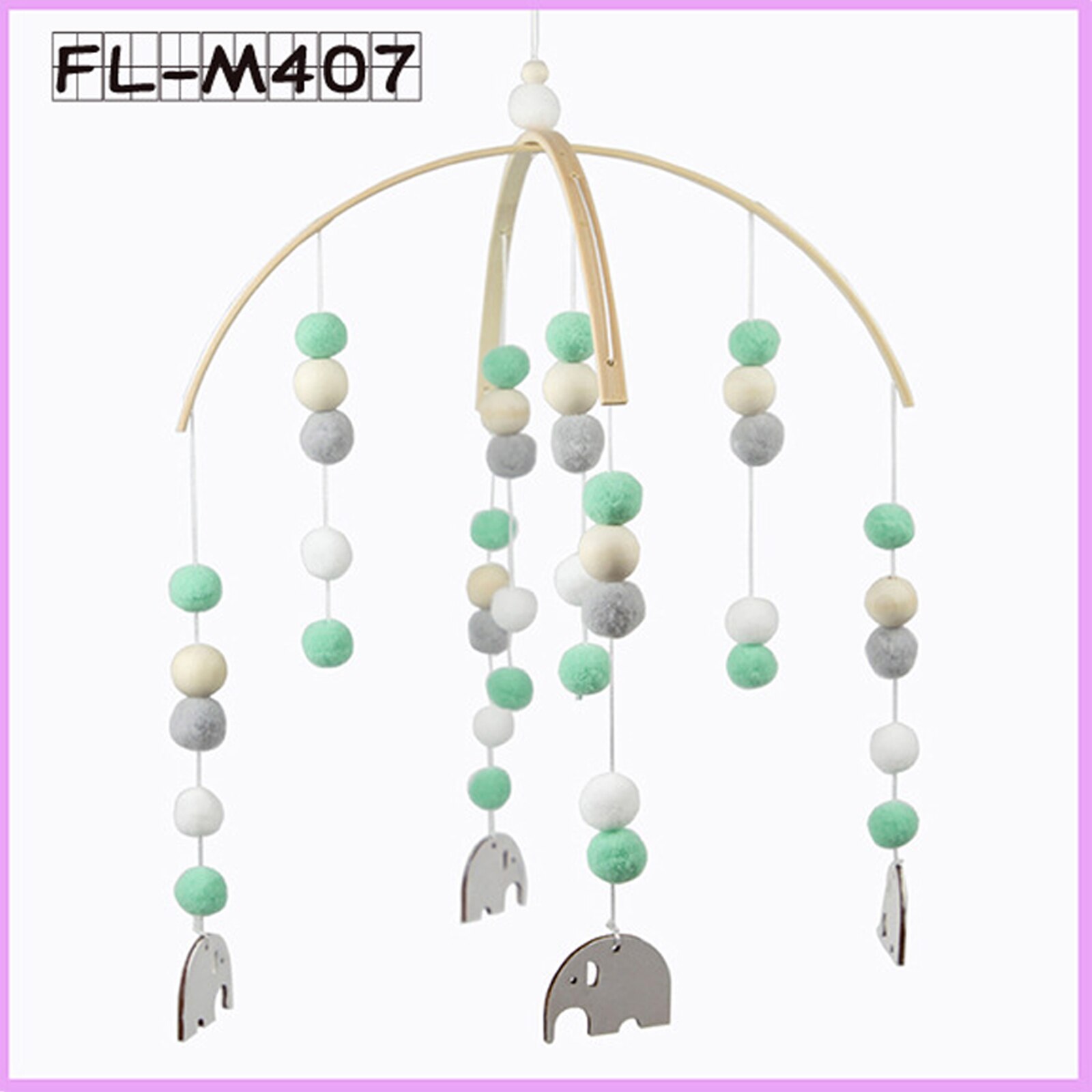 Mugoyrt presepe calde sonagli mobili in stile nordico sonagli palle di lana campana a vento neonato lettino appeso campana decorazione della stanza infantile giocattolo: colore 5