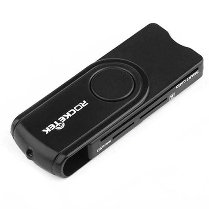 ROCKETEK Usb 2.0 Multi Smart Card Reader Sd/Tf Ms M2 Micro- Sd Memory ,Id,Bank Card,Sim Cloner Connector Adapter Computer Pc