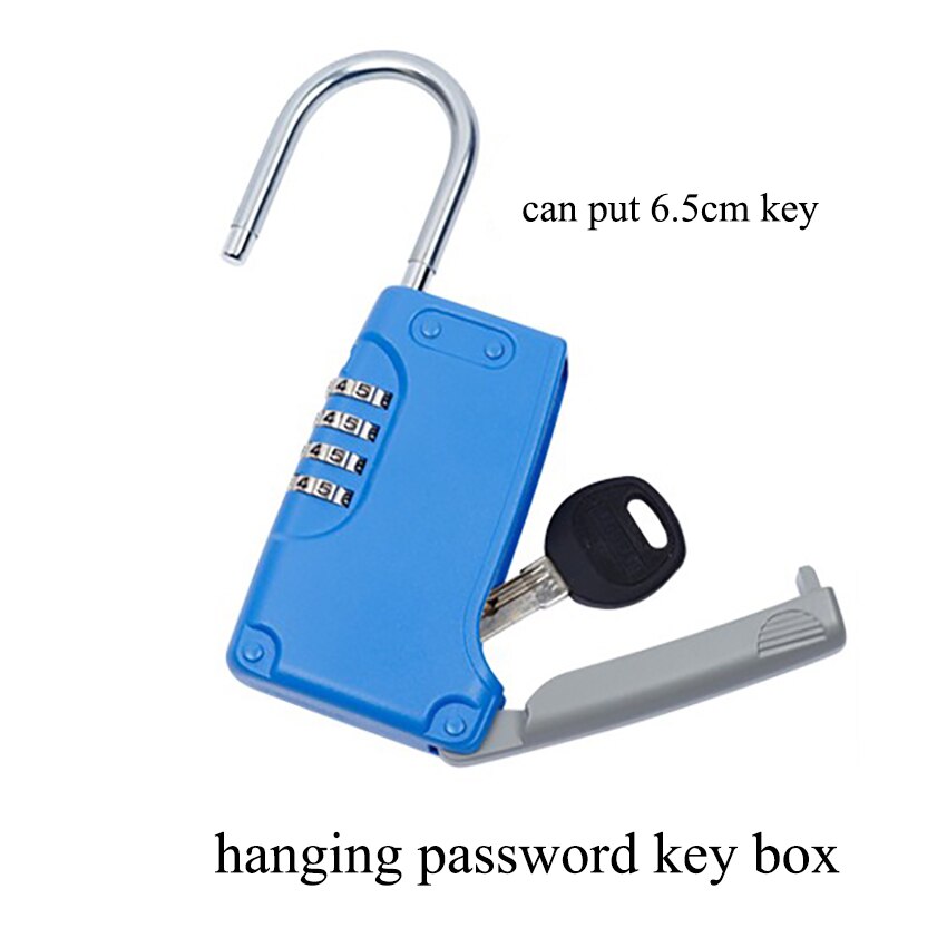 Portable Mini Password Key Safe Box Hidden Key Case 4-Digital Password Simulation Security Key Boxes Hold 4 Keys Storage Box