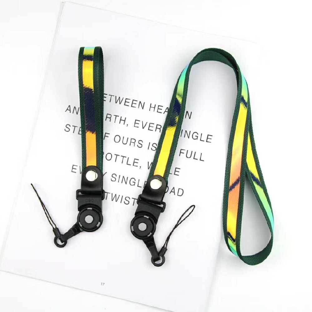 Summer Blue Ray Lanyards Strap Neck Wrist Straps Holder 2 in 1 Blue Radiation Phone Grip Holder Sport Gym ID Card Strap