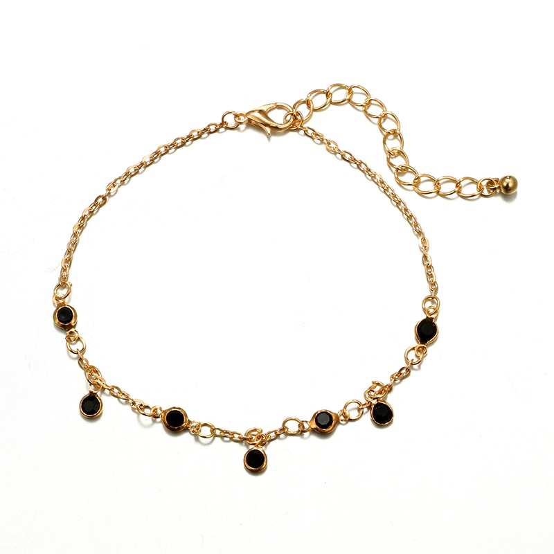 HuaTang Boho Multilayer Crystal Star Pendant Chains Bracelet Set Multilayer Sequin Female Cuff Bangle Beach Jewelry 3996