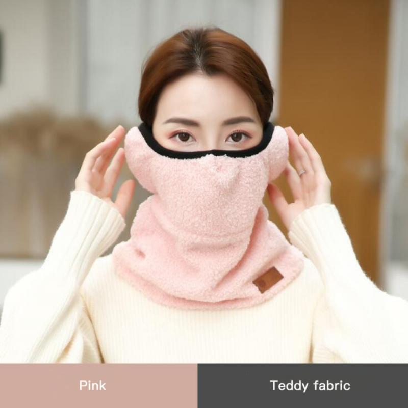 Écharpe d'hiver pour femmes avec Protection des oreilles, foulard de cou pour dames, équipement d'équitation en velours, Plus Teddy,: 02