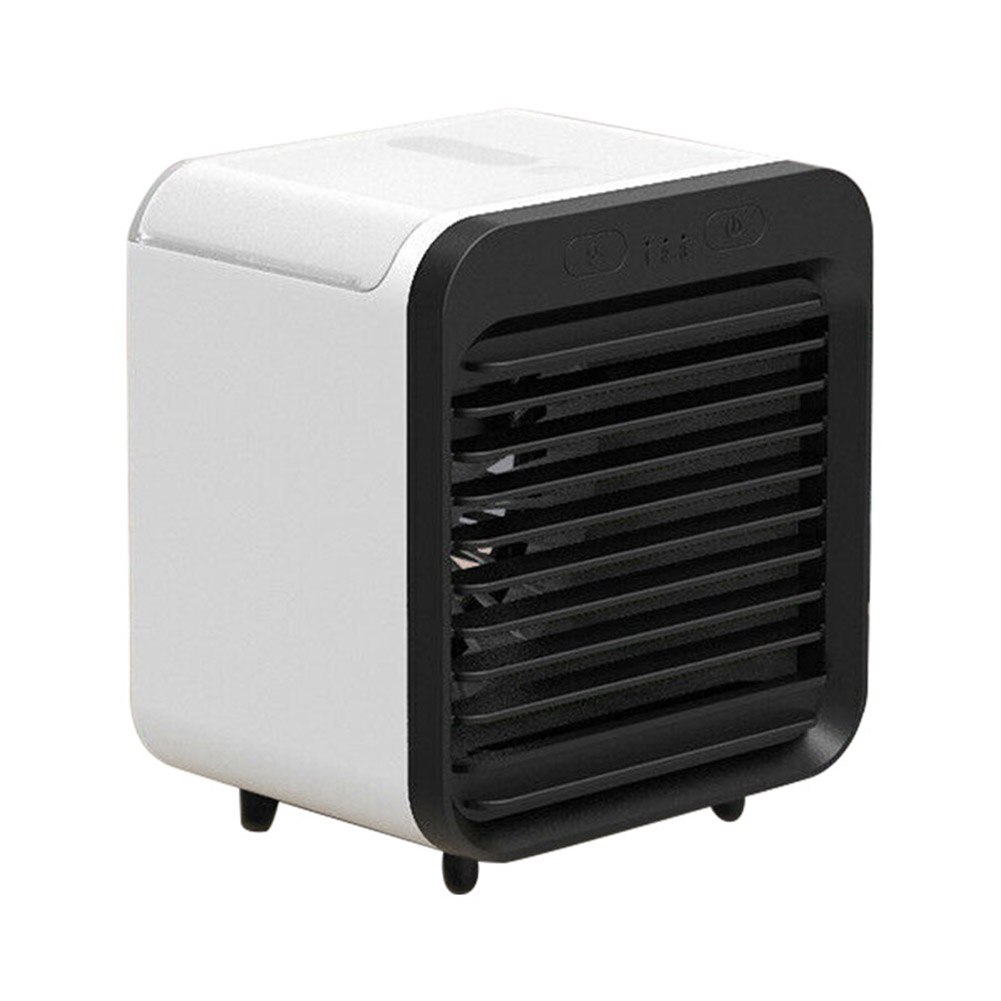 Portable USB Mini Rechargeable Water-cooled Air Conditioner Desktop Cooler Fan for Outdoor Home SCI88: White