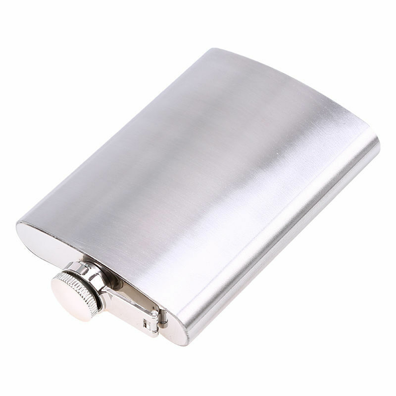 7 8 10 oz Stainless Steel Hip Flask Liquor Alcohol Pocket Wine Whiskey Bottle