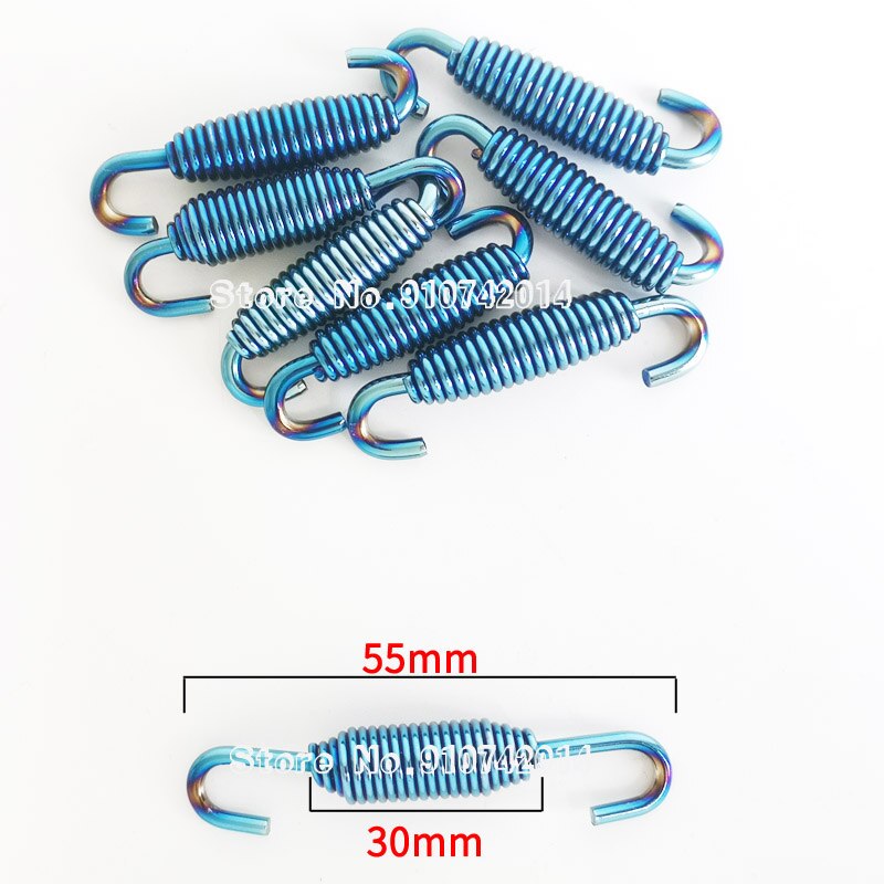 50mm 40mm molla di scarico universale per moto scarico in acciaio inossidabile tubo di collegamento centrale anteriore impostato di molle in metallo girevole: F  2pezzi